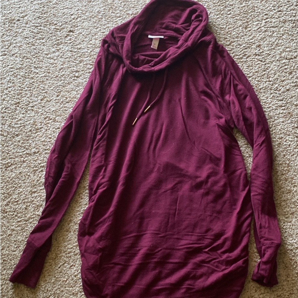 Isabel Maternity by Ingrid & Isabel Maroon Cowl Neck Sweater